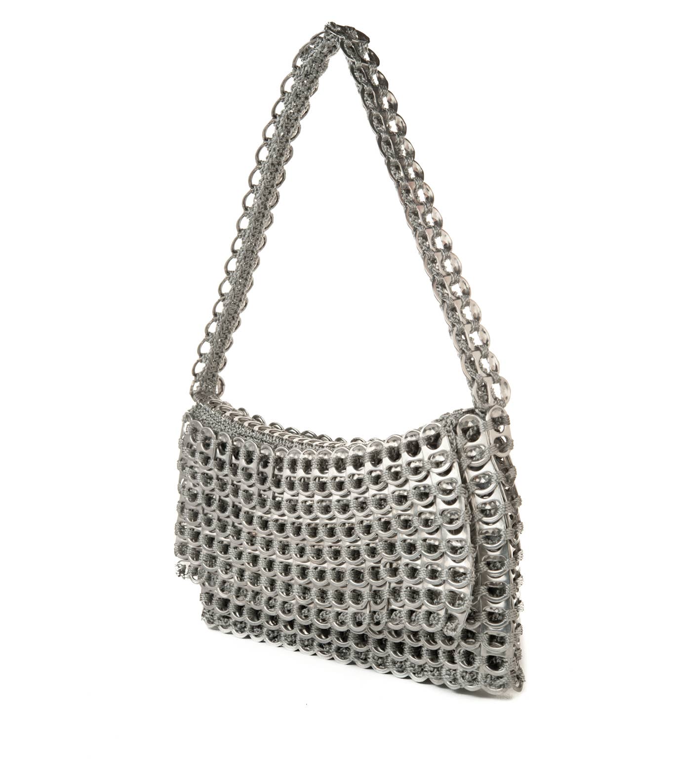 Francisca Small Silver Shoulder Bag from Pop Tabs