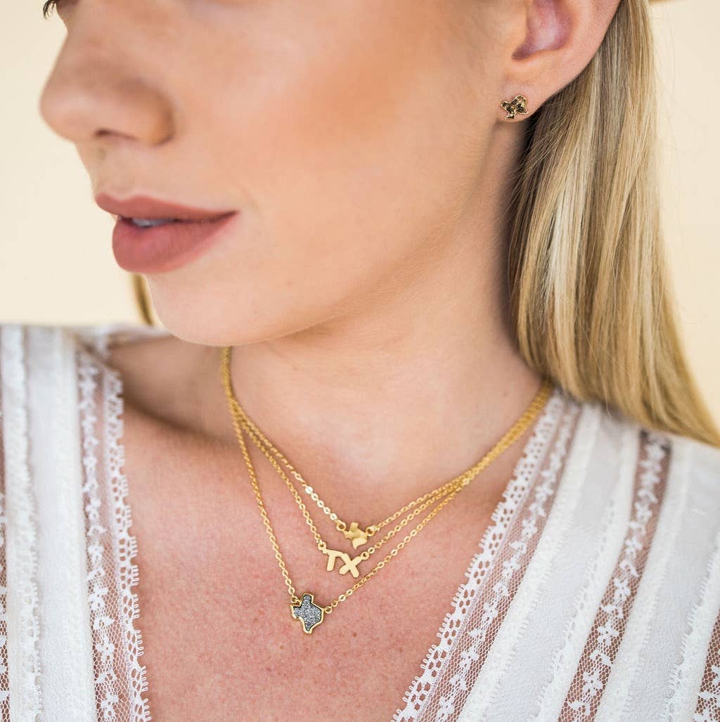 Texas Mini Necklace in Gold