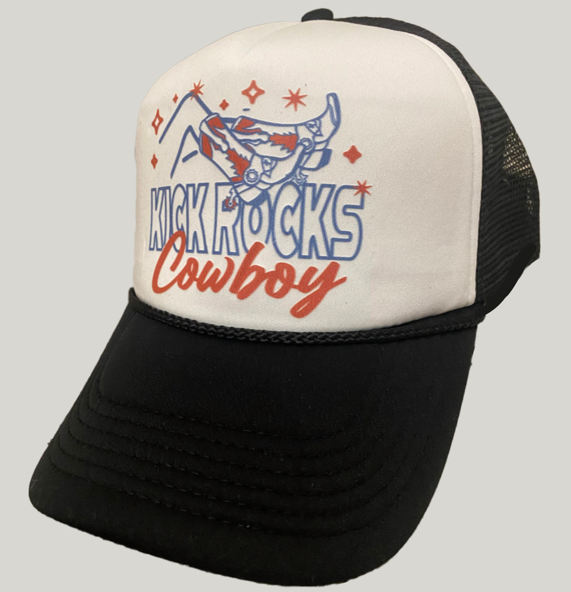 Kick Rocks Cowboy vintage Trucker Foam Hat
