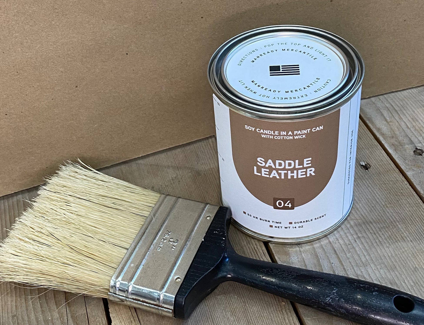 Paint Can Soy Candle | Saddle Leather