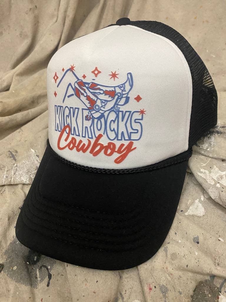 Kick Rocks Cowboy vintage Trucker Foam Hat