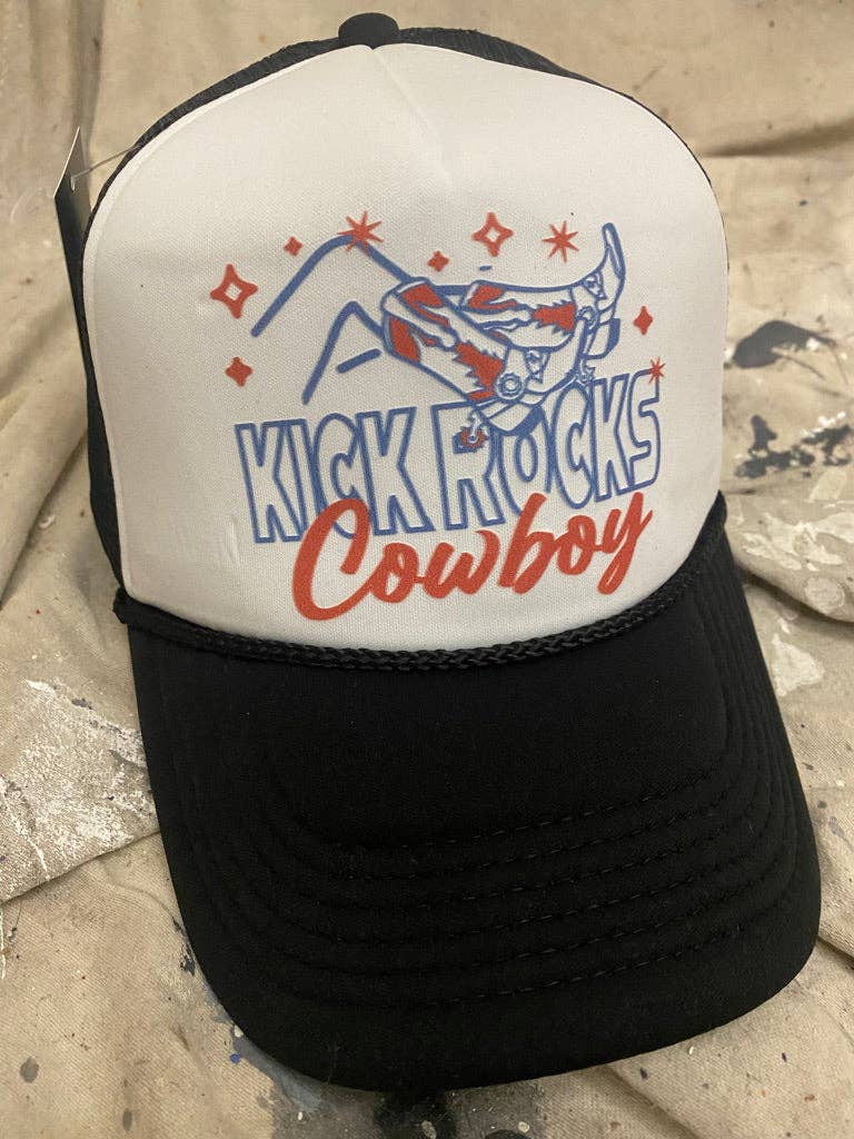 Kick Rocks Cowboy vintage Trucker Foam Hat
