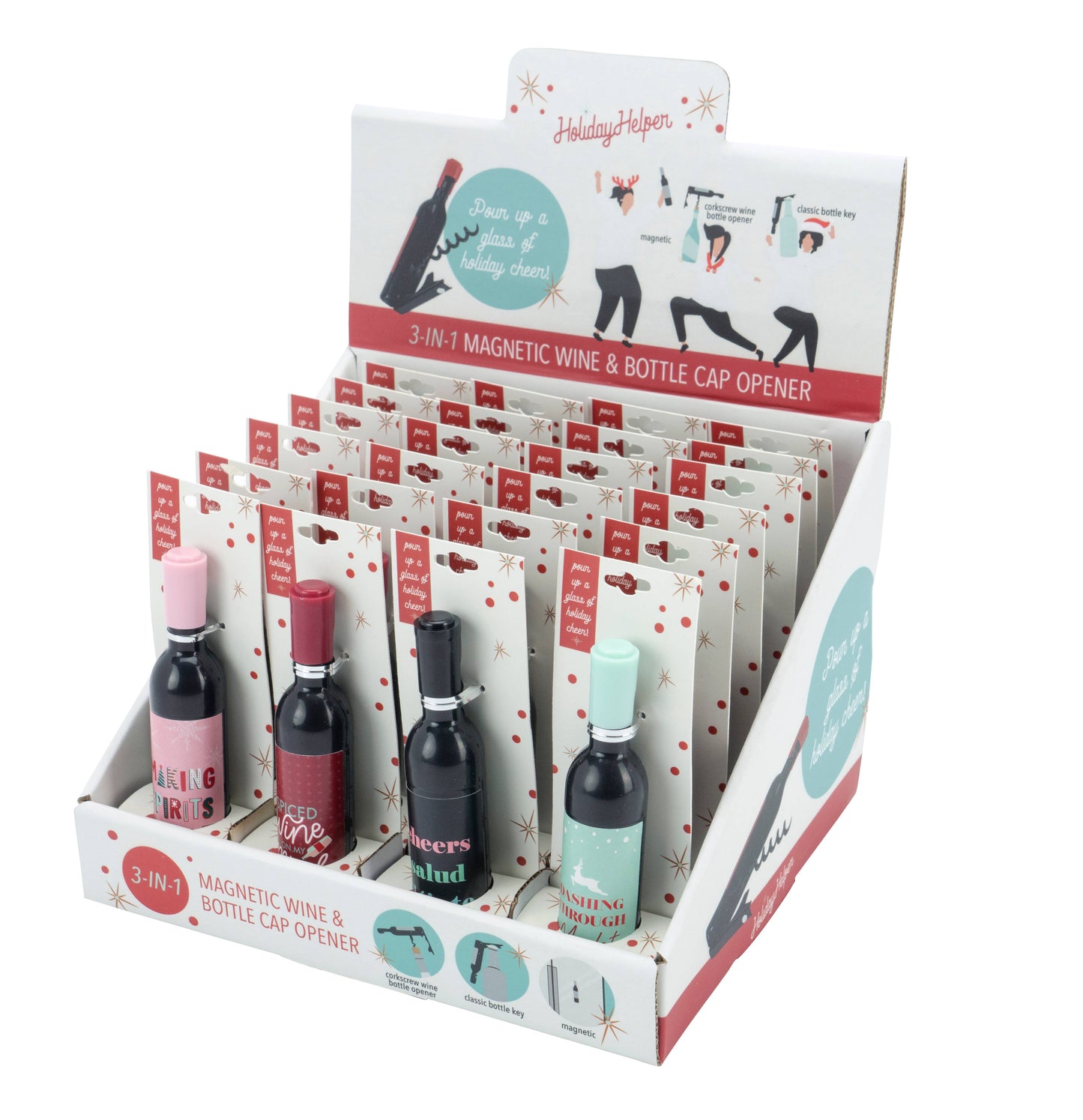 Holiday 3 in 1 Wine Bottle Opener