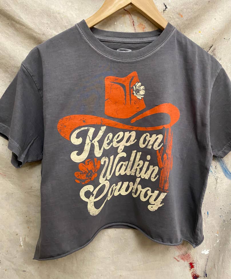 Walk On Cowboy Relaxed Crop T-shirt