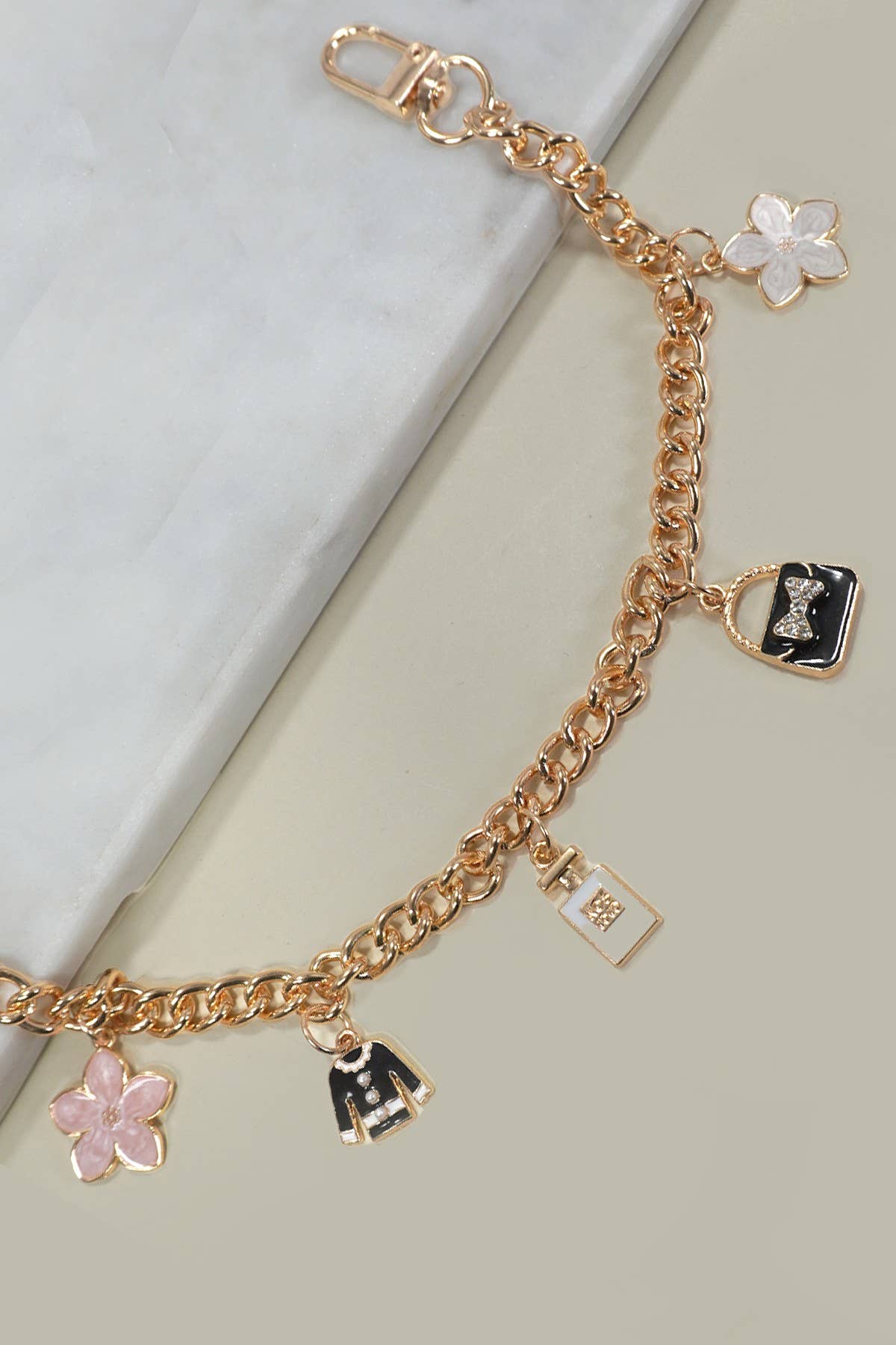 CHARM-CHAIN TOP BAG FLOWER PERFUME