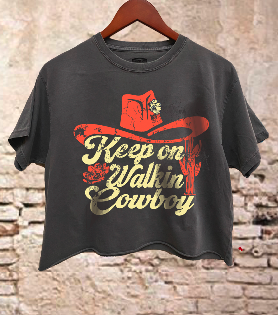 Walk On Cowboy Relaxed Crop T-shirt