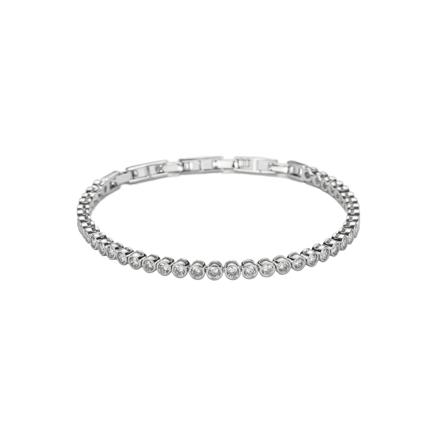 Silver Diamond Tennis Bracelet Links