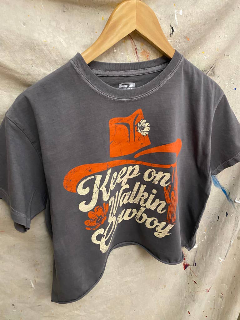 Walk On Cowboy Relaxed Crop T-shirt