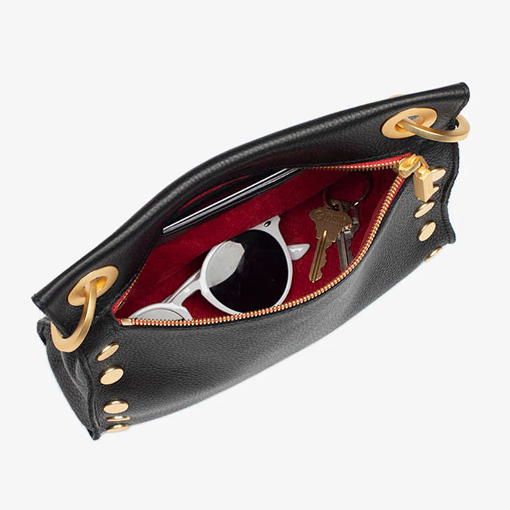TONY MED Black/Brushed Gold Red Zip