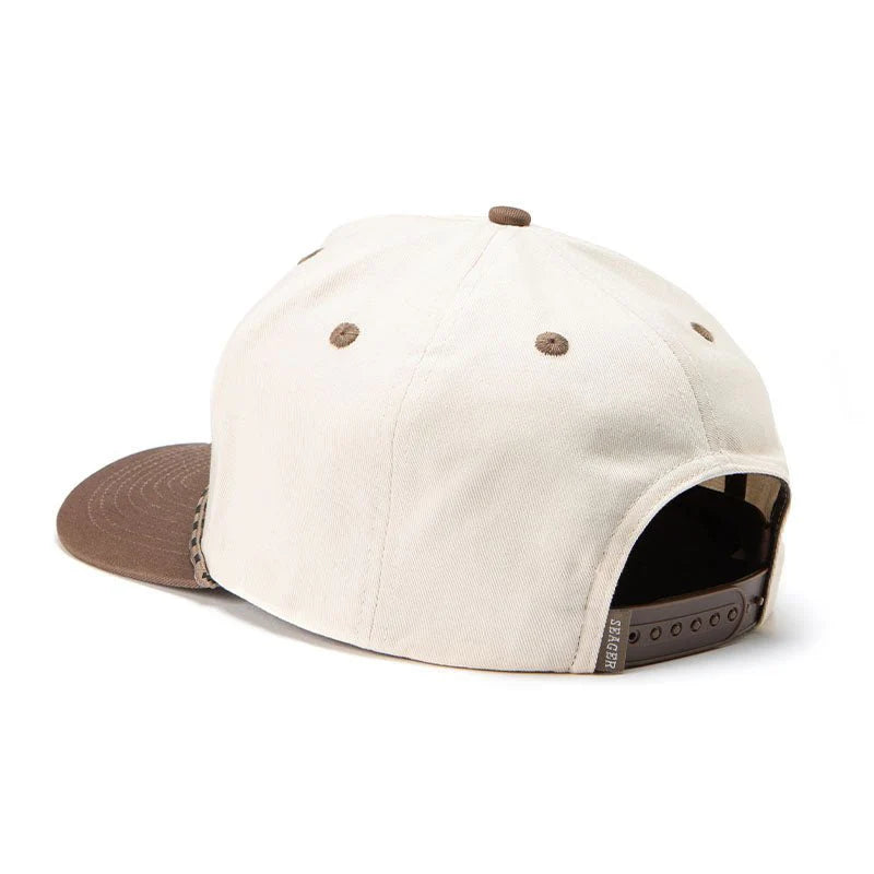Branded Snapback Cream/Brown