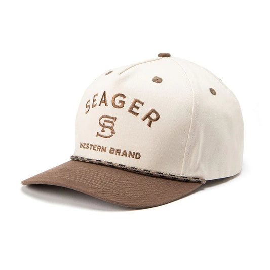 Branded Snapback Cream/Brown