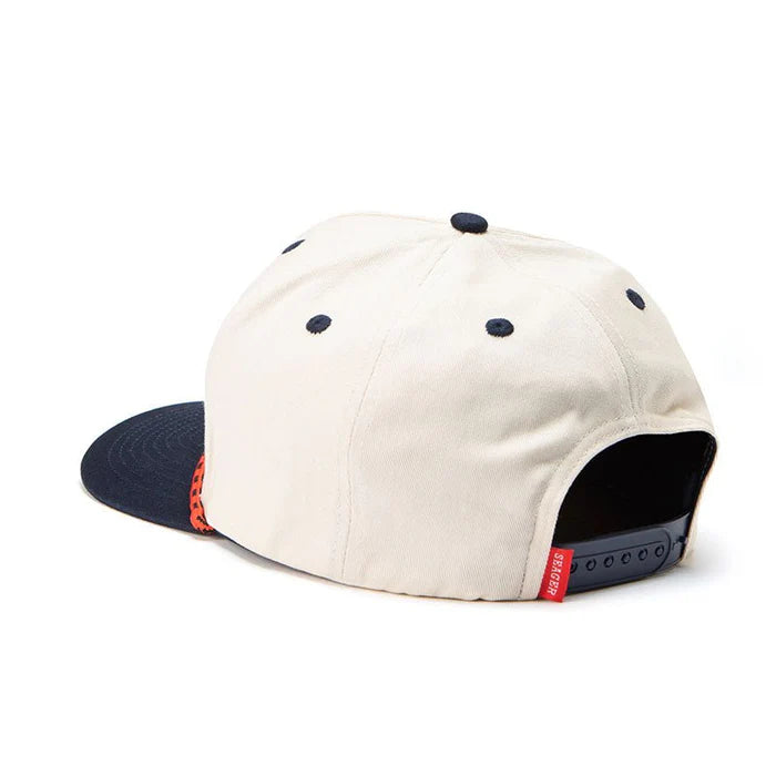 Branded Snapback Cream/Navy