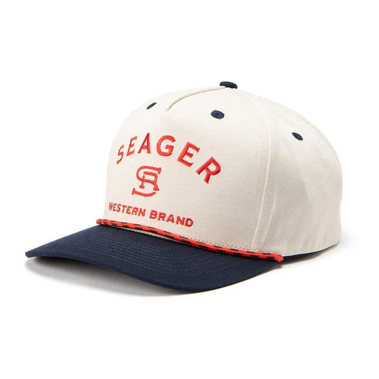 Branded Snapback Cream/Navy