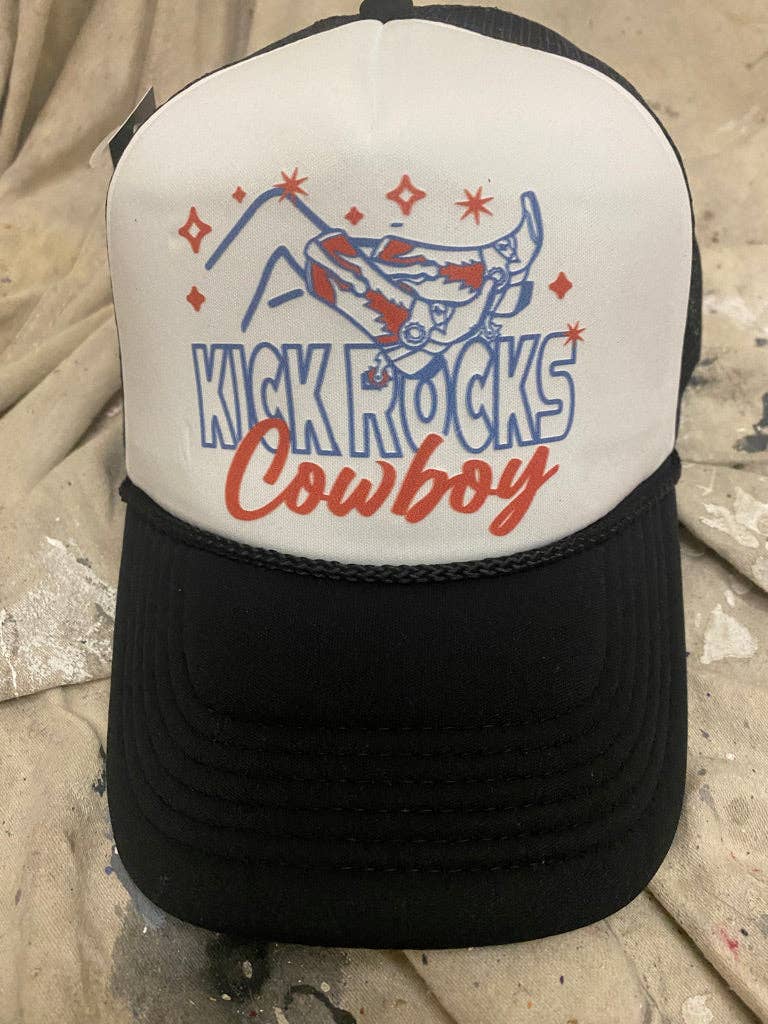 Kick Rocks Cowboy vintage Trucker Foam Hat
