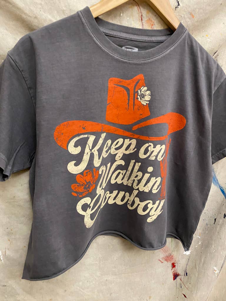Walk On Cowboy Relaxed Crop T-shirt