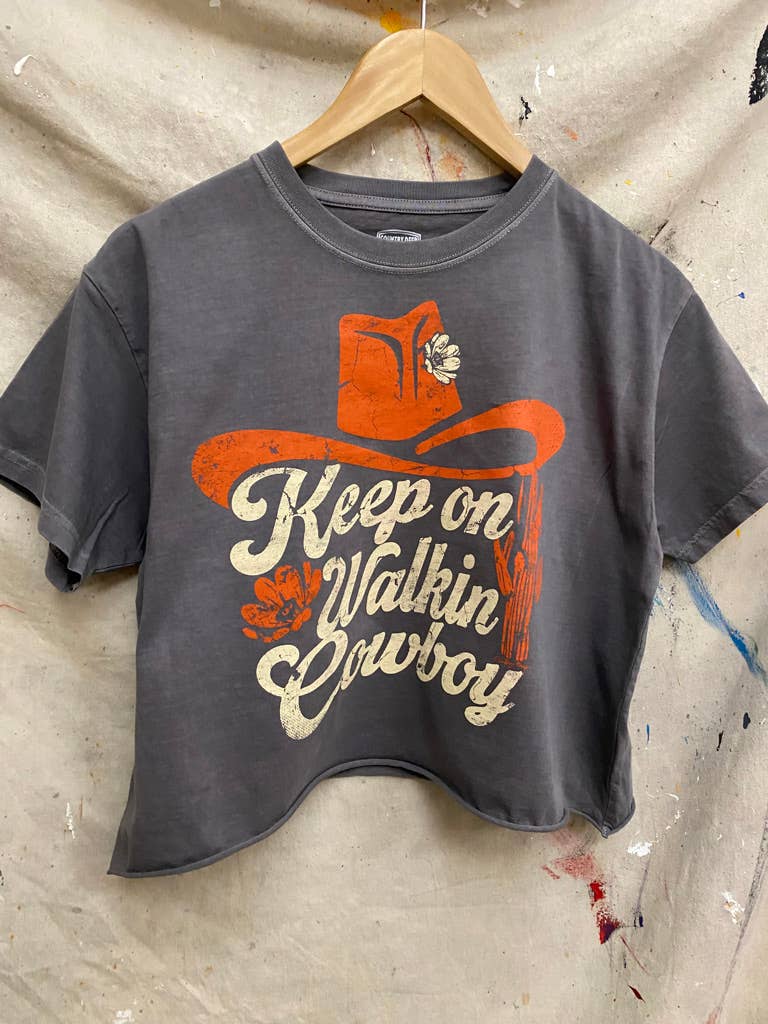 Walk On Cowboy Relaxed Crop T-shirt