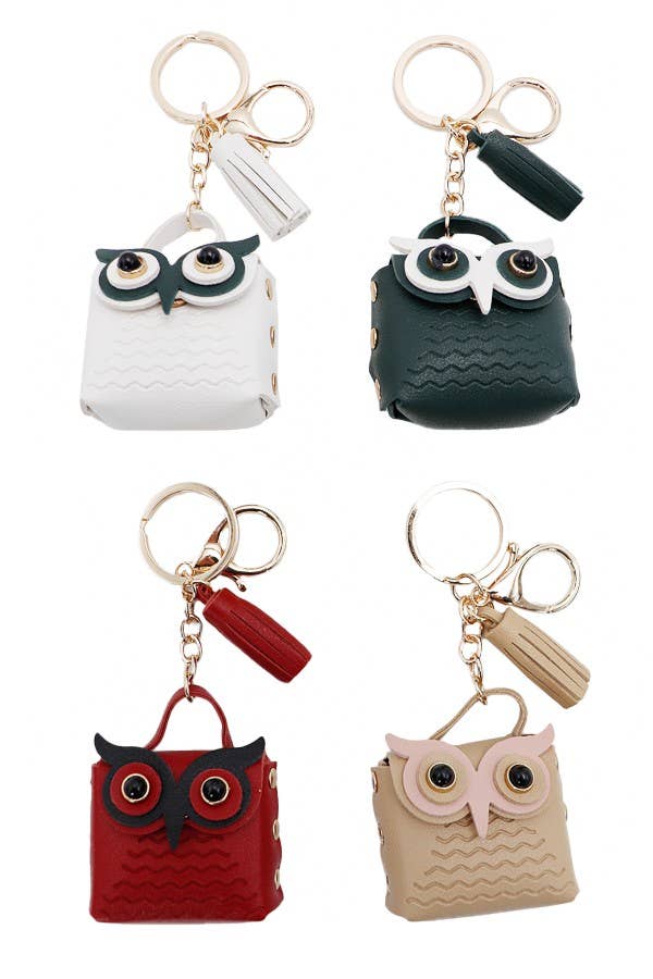 Owl Accent Faux Leather Case