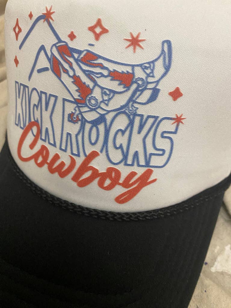 Kick Rocks Cowboy vintage Trucker Foam Hat