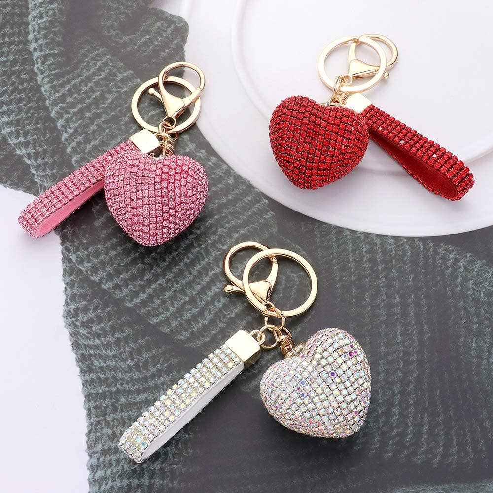 Bling Heart Keychain