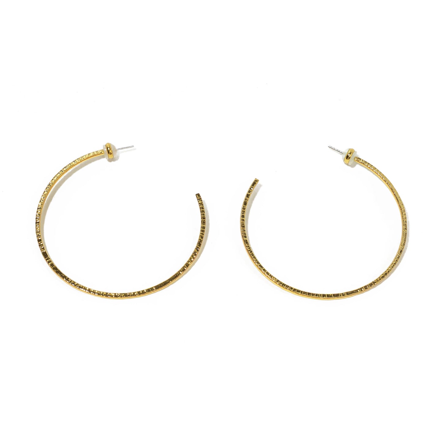 24K Gold Filled Hammered Hoops