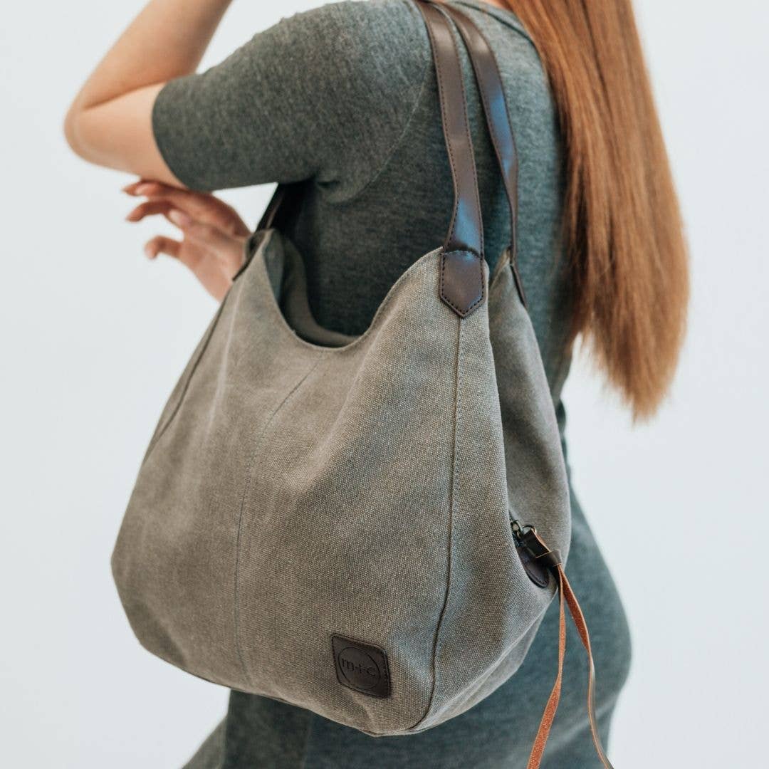 Anniston Canvas Hobo Bag