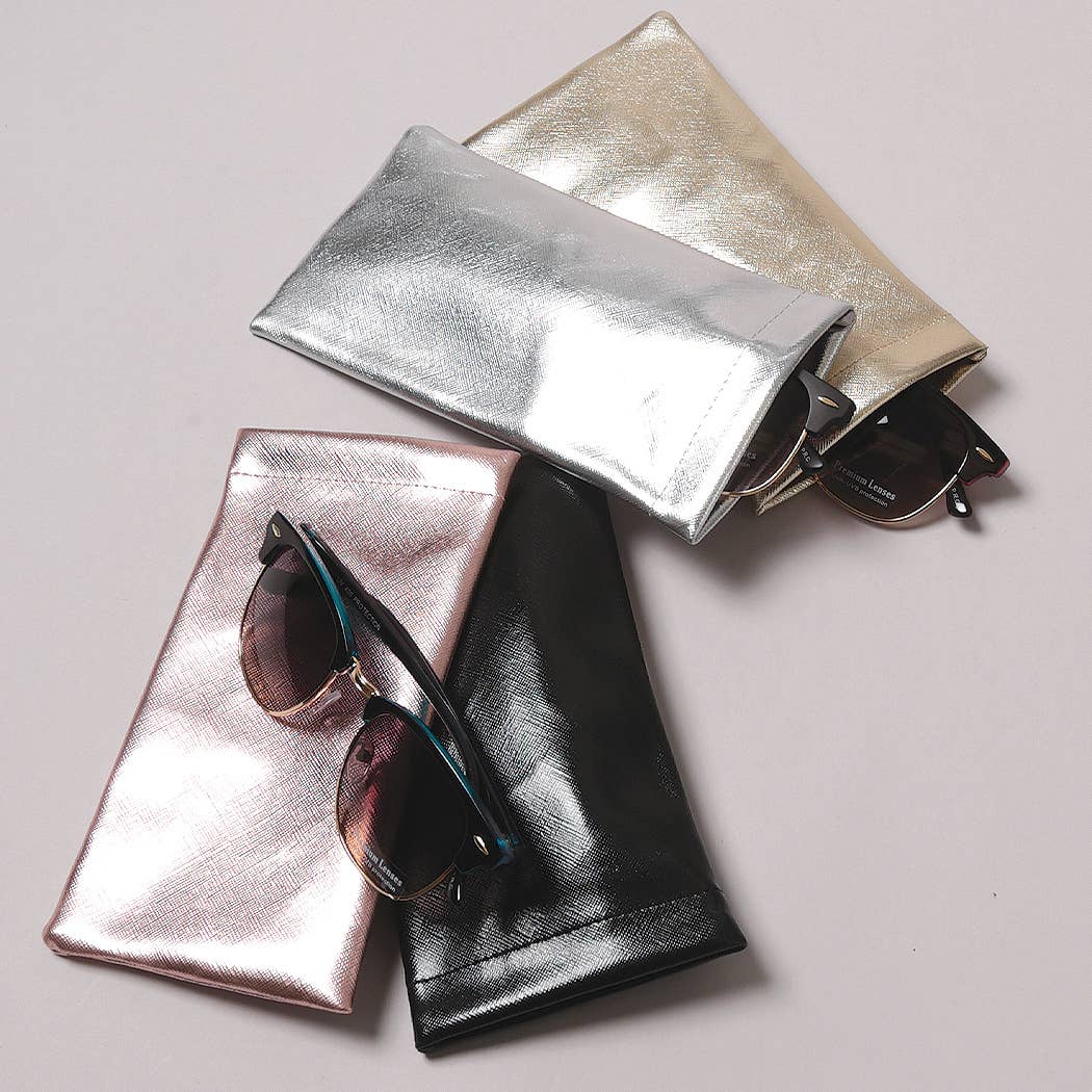 Metallic Design Sunglasses Pouch