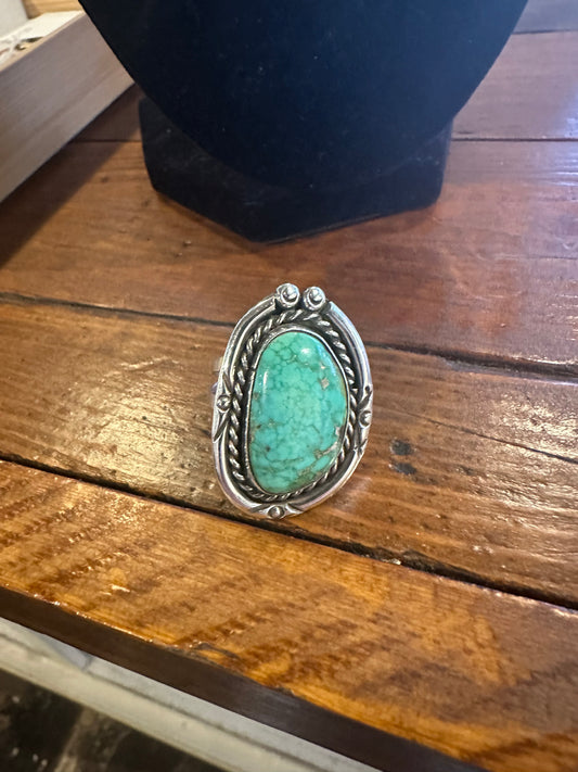 Oval Turquoise Sterling Silver Ring