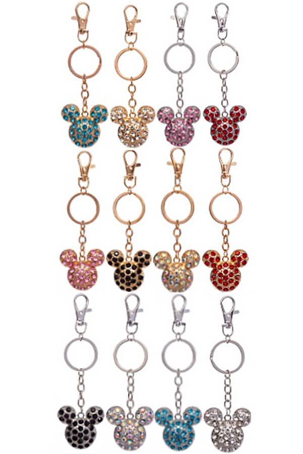 Rhinestone Metal Key Chain