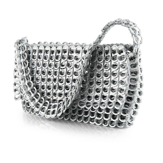 Francisca Small Silver Shoulder Bag from Pop Tabs