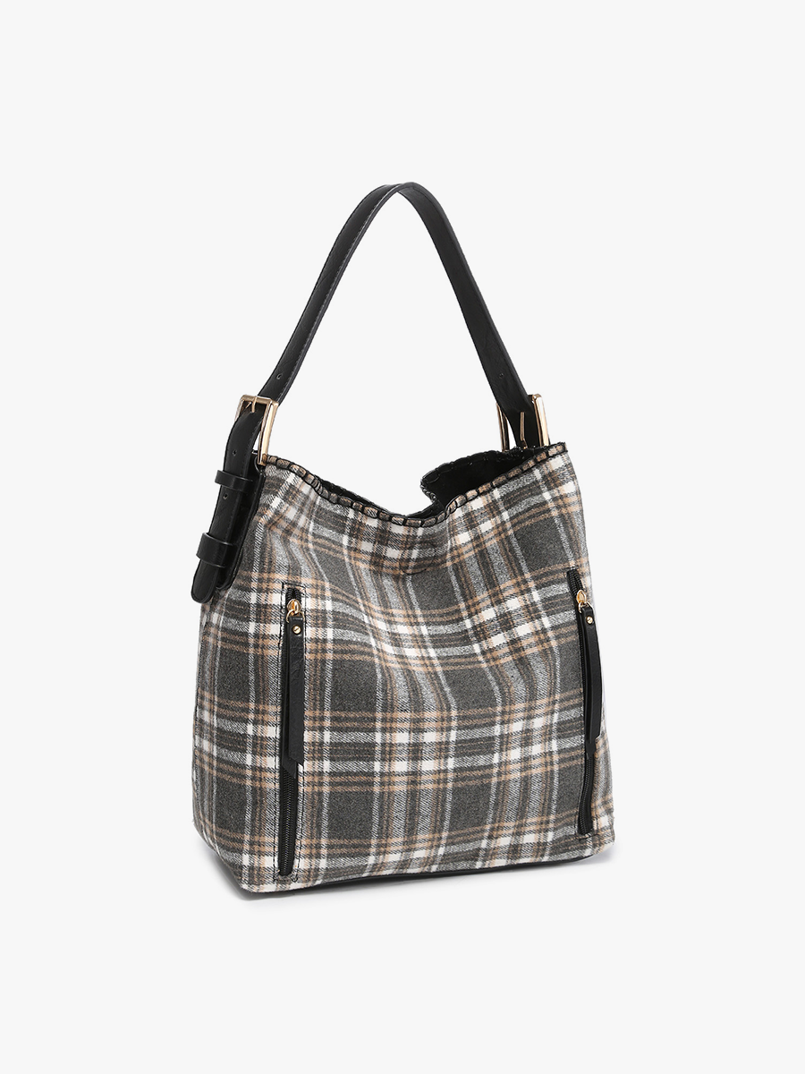 Alexa Plaid 2-in-1 Hobo Bag