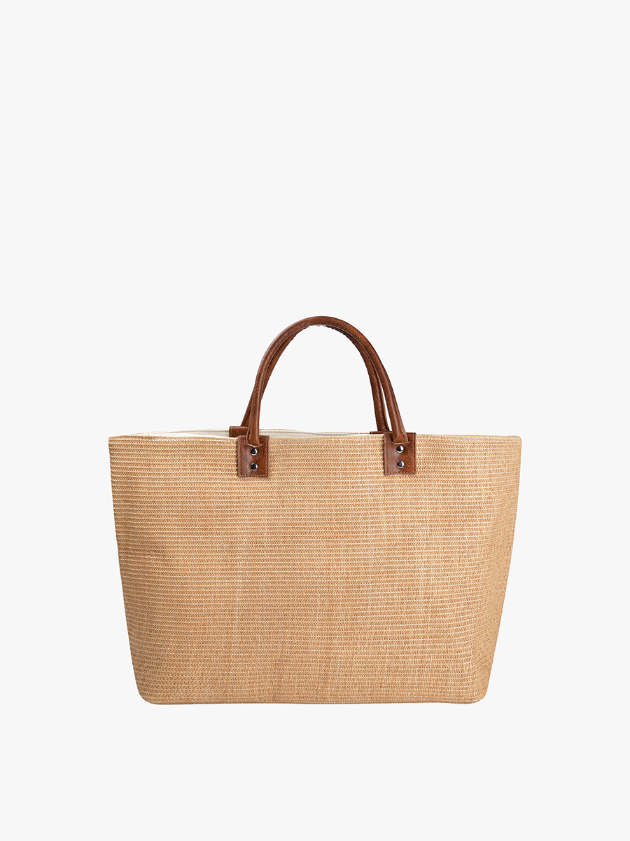 Hazel Large Straw Tote w/ Dual Handles