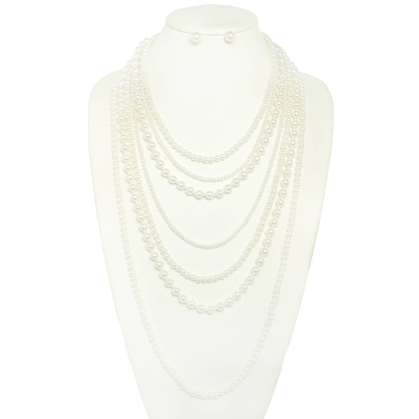 Multi-Strand Pearl Necklace Set