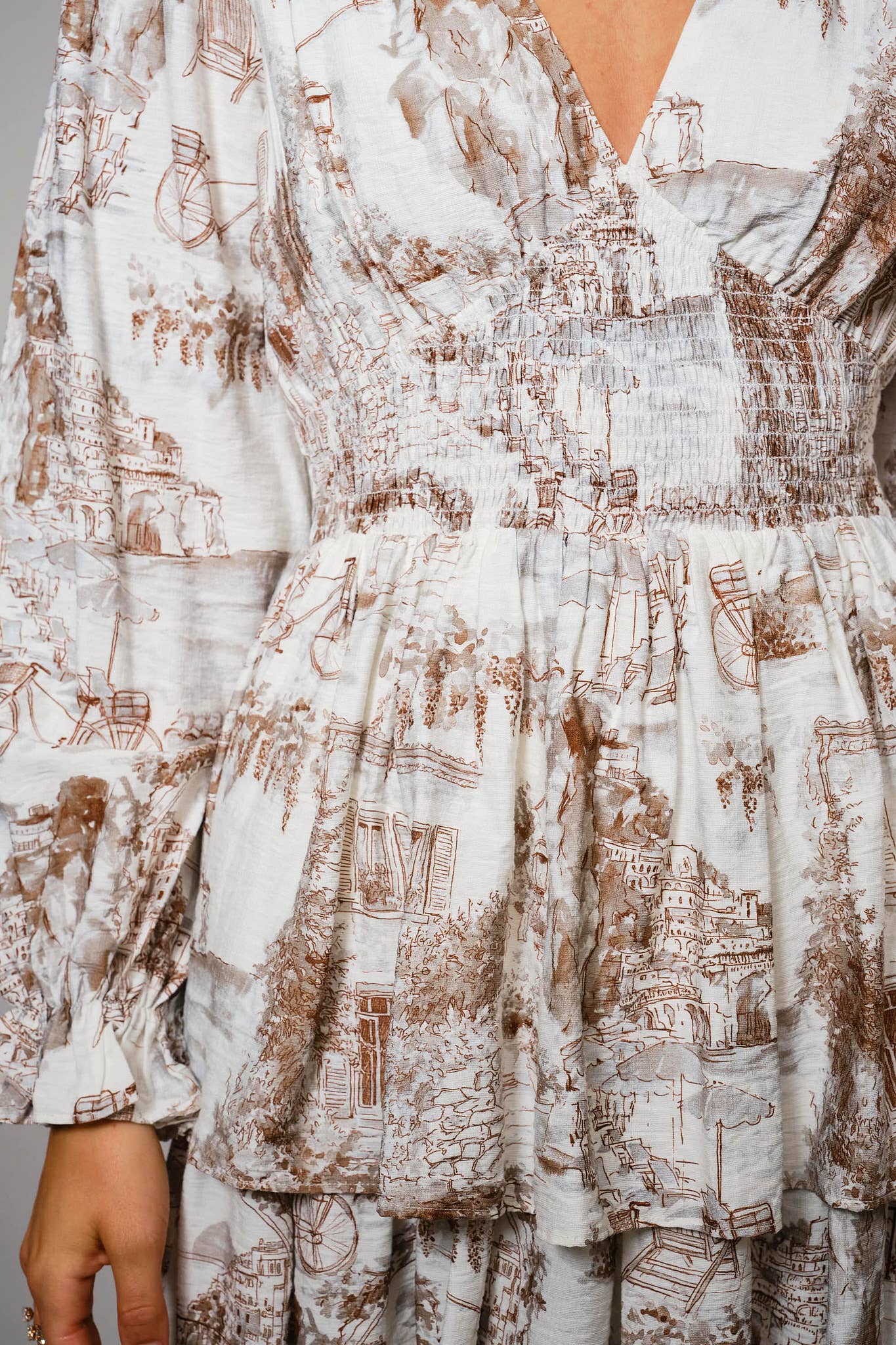 Smocked Waist Tiered Romper