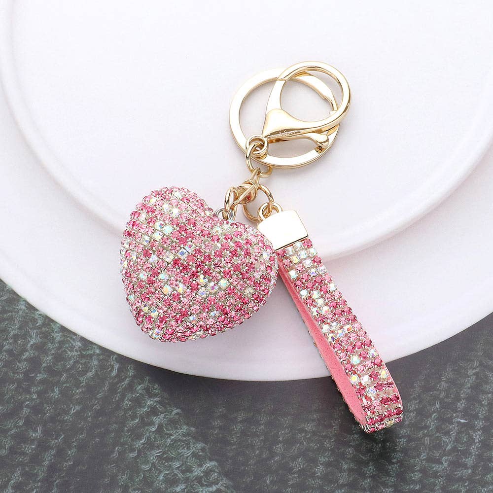 Bling Heart Keychain