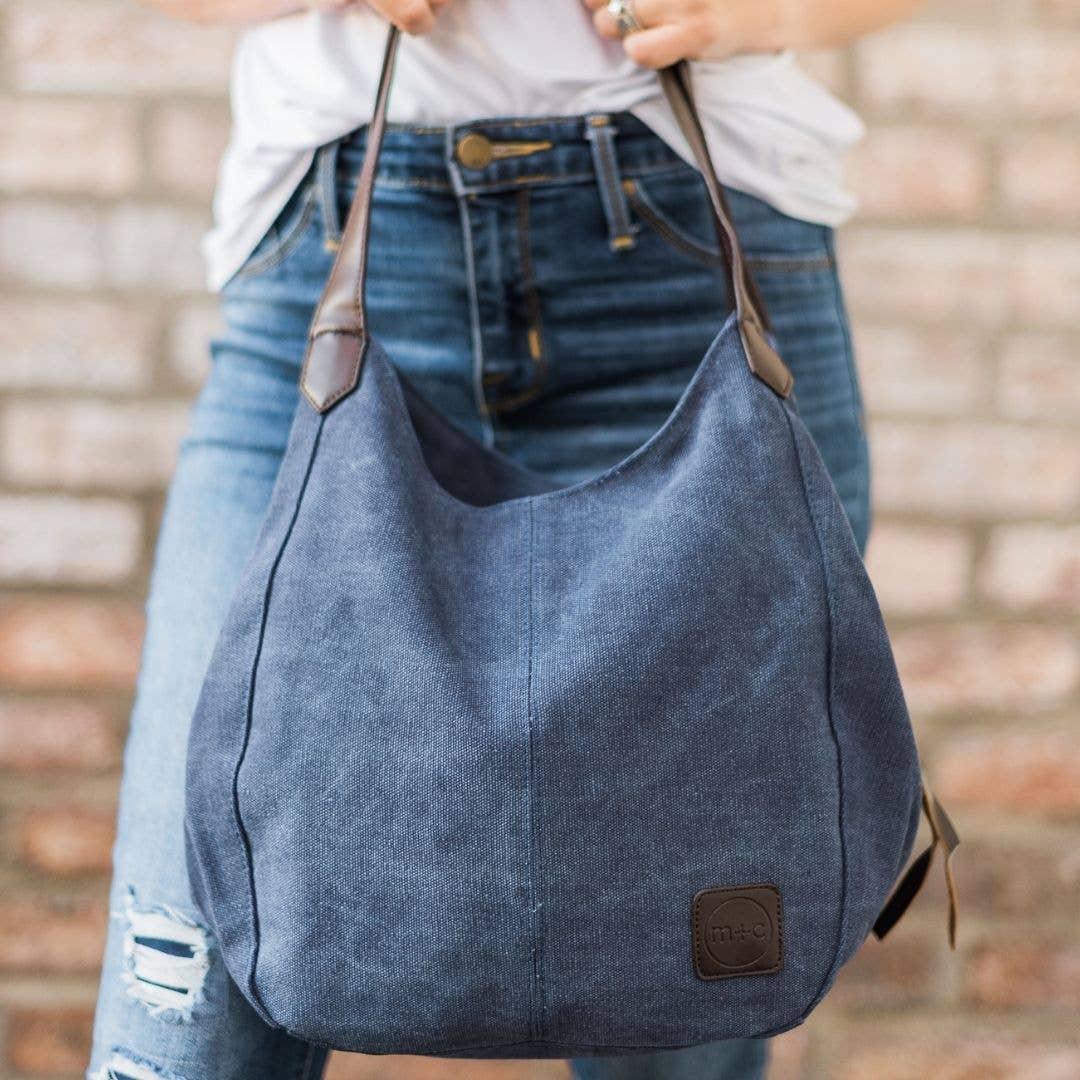 Anniston Canvas Hobo Bag