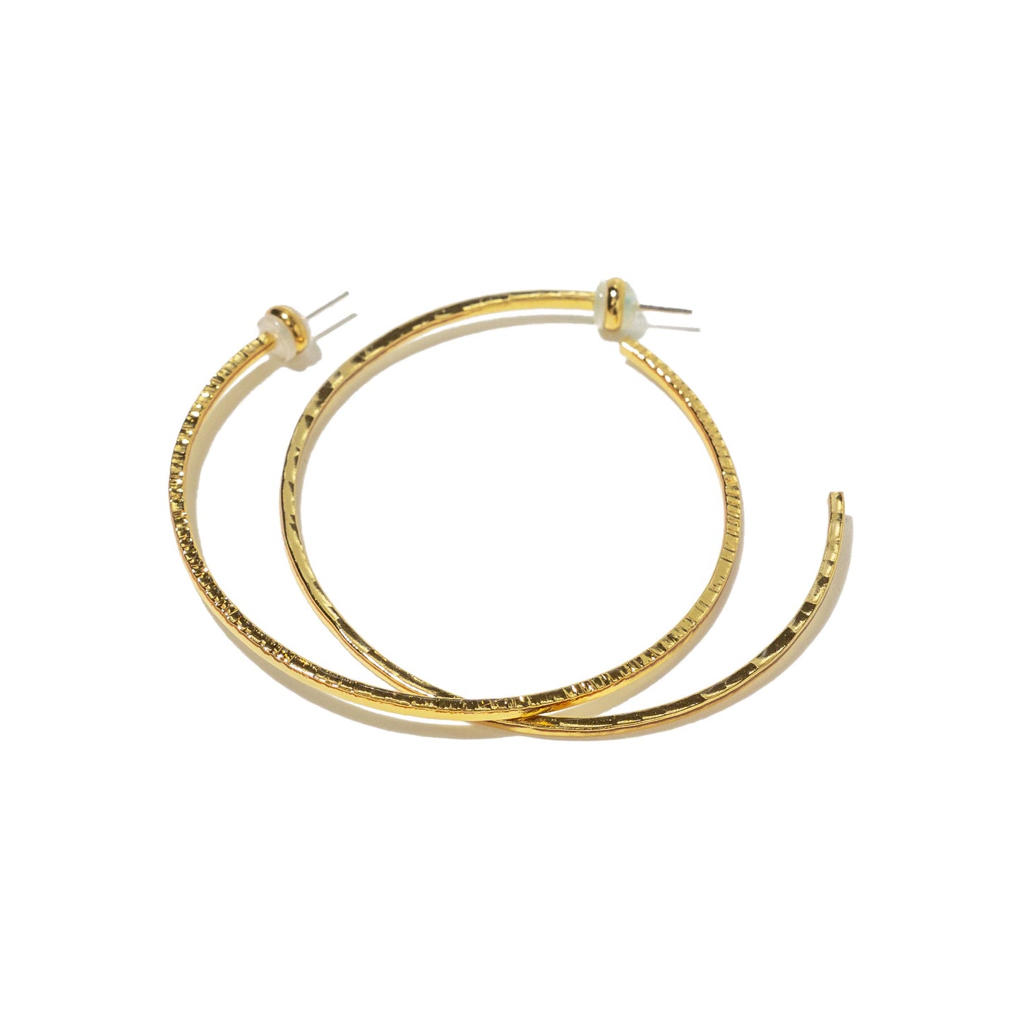 24K Gold Filled Hammered Hoops