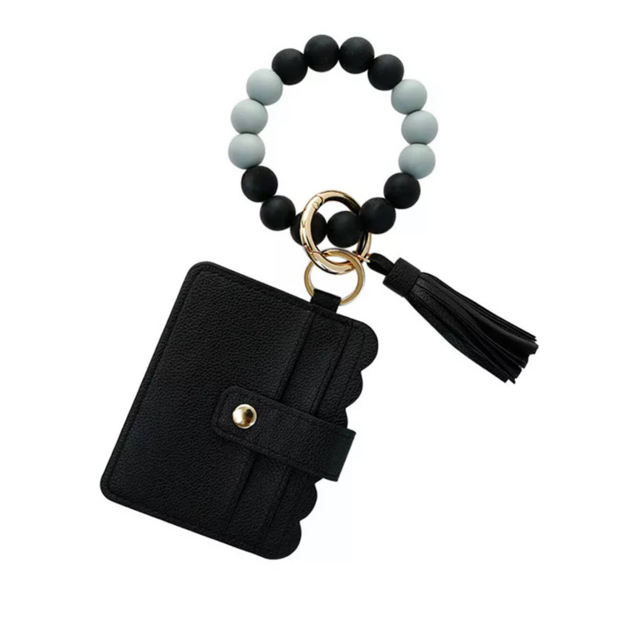 Wristlet Silicone Bead Tassel Keychains