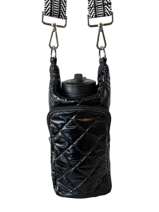 Black Water Bottle Bag Crossbody