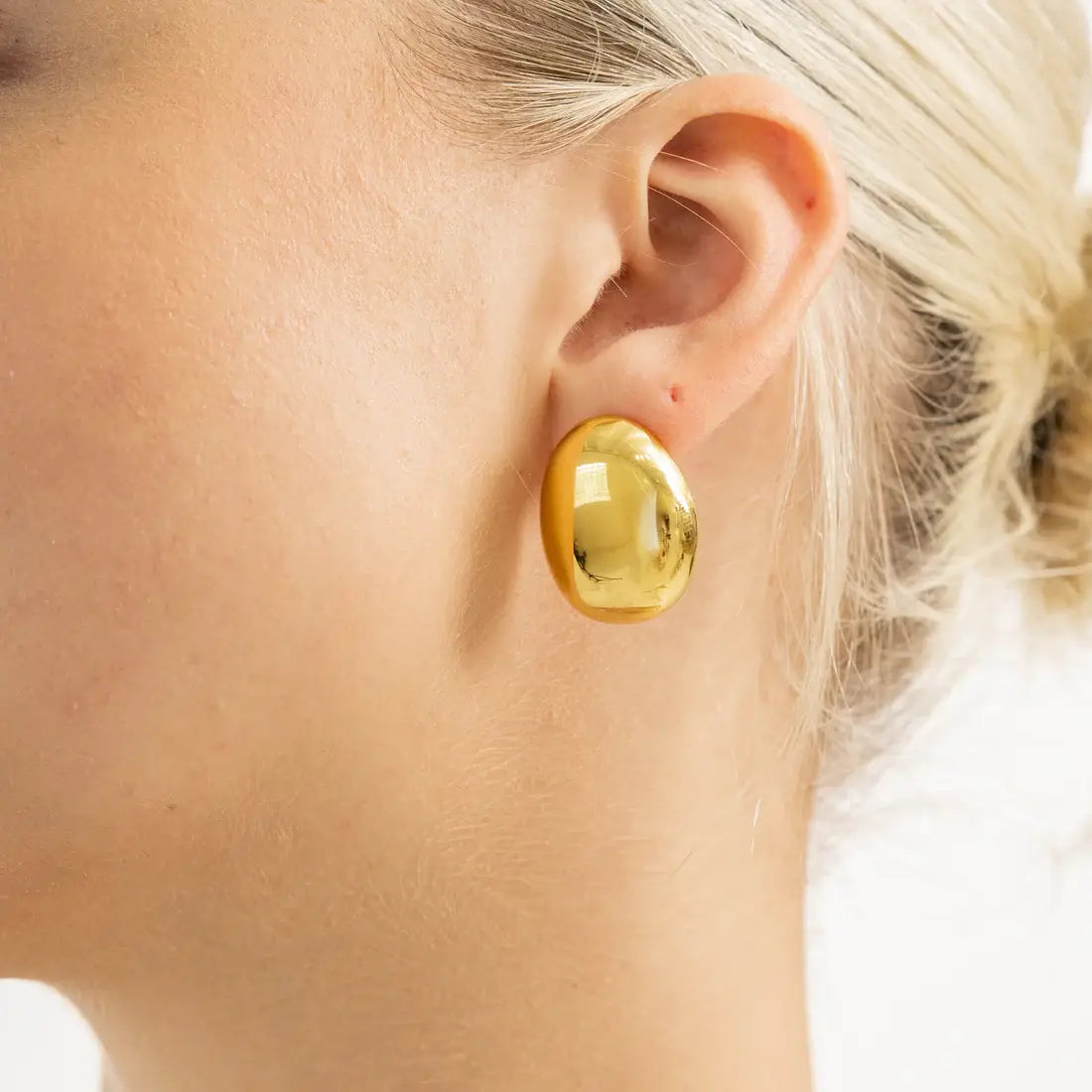 Waterproof Gold Filled Dome Earrings