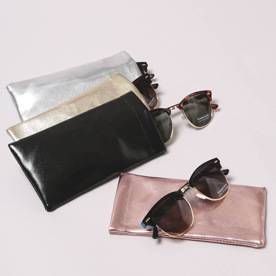 Metallic Design Sunglasses Pouch