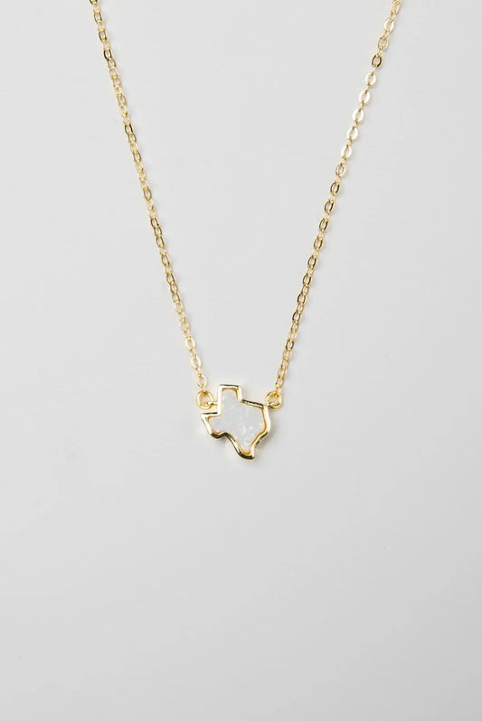 18K Gold Filled Opal Texas Necklace