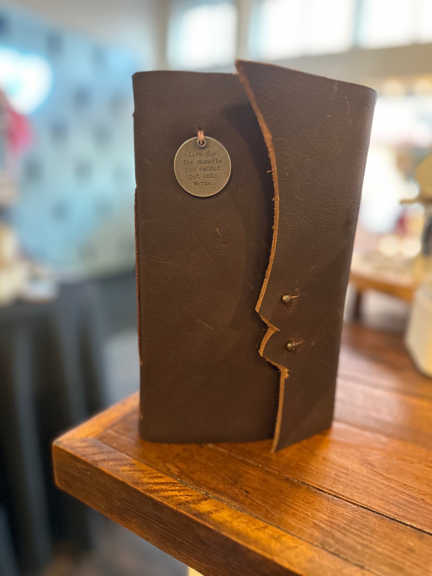 Handmade Leather Book - Quote