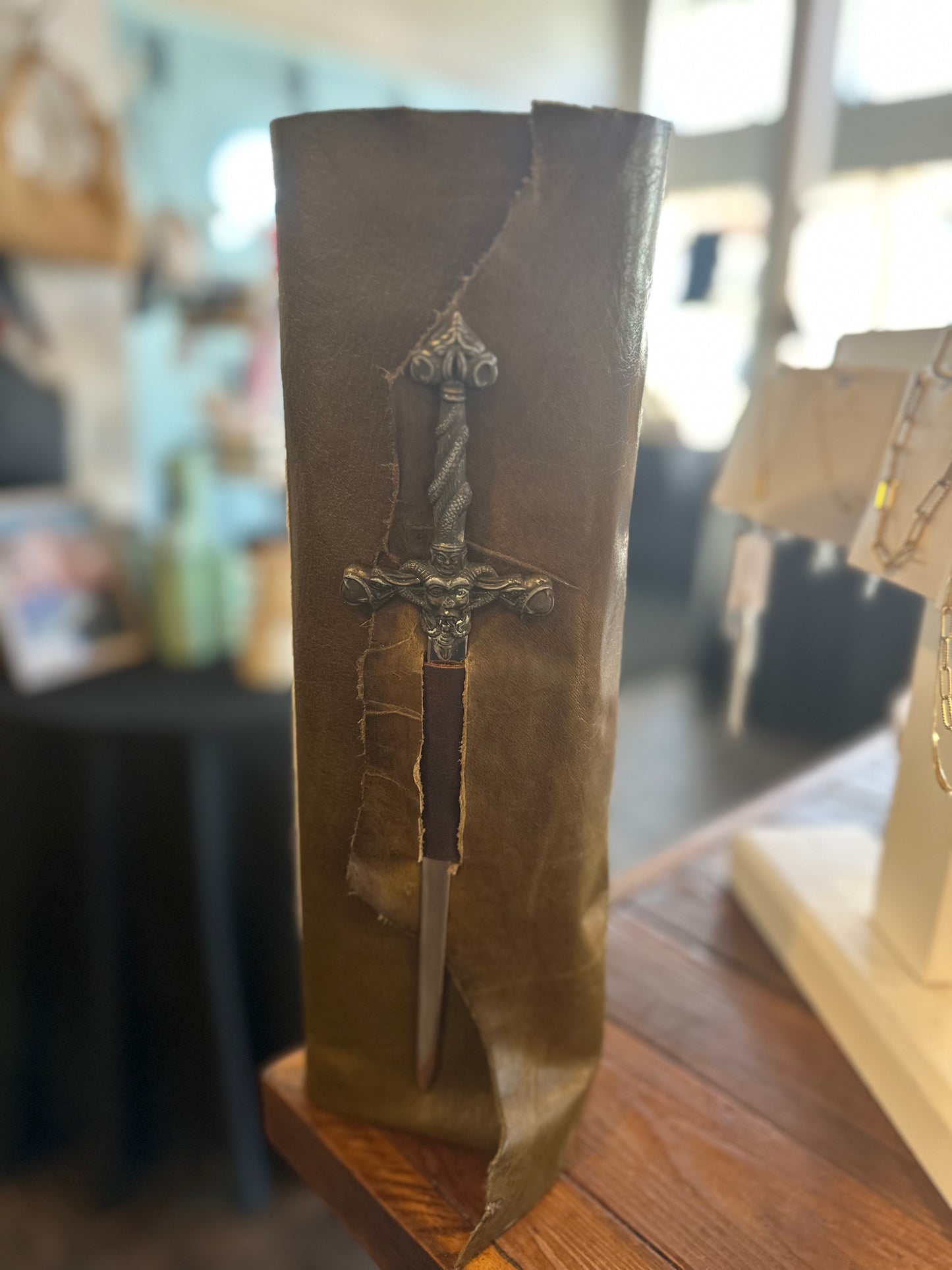 Handmade Leather Book - Sword