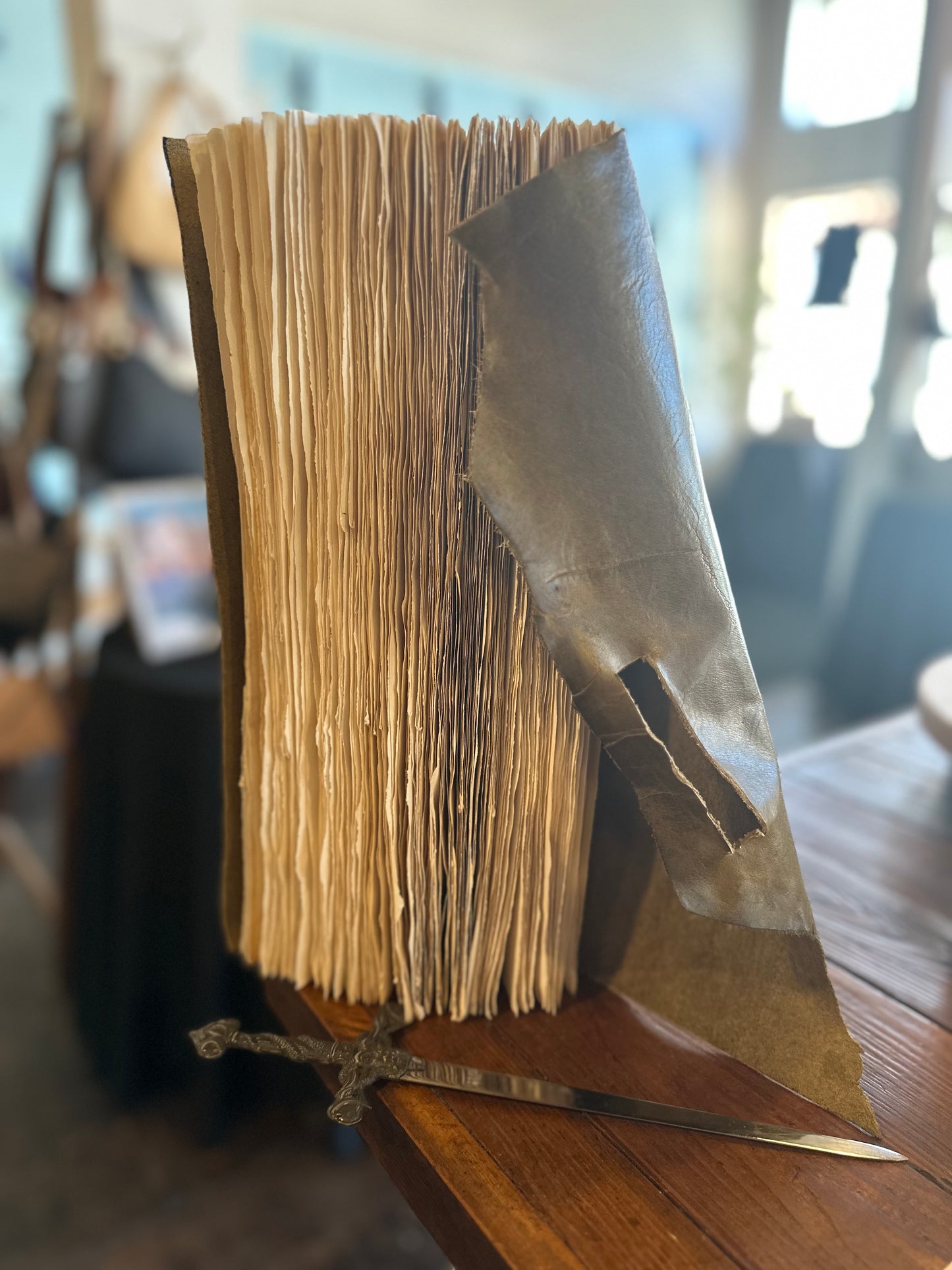 Handmade Leather Book - Sword