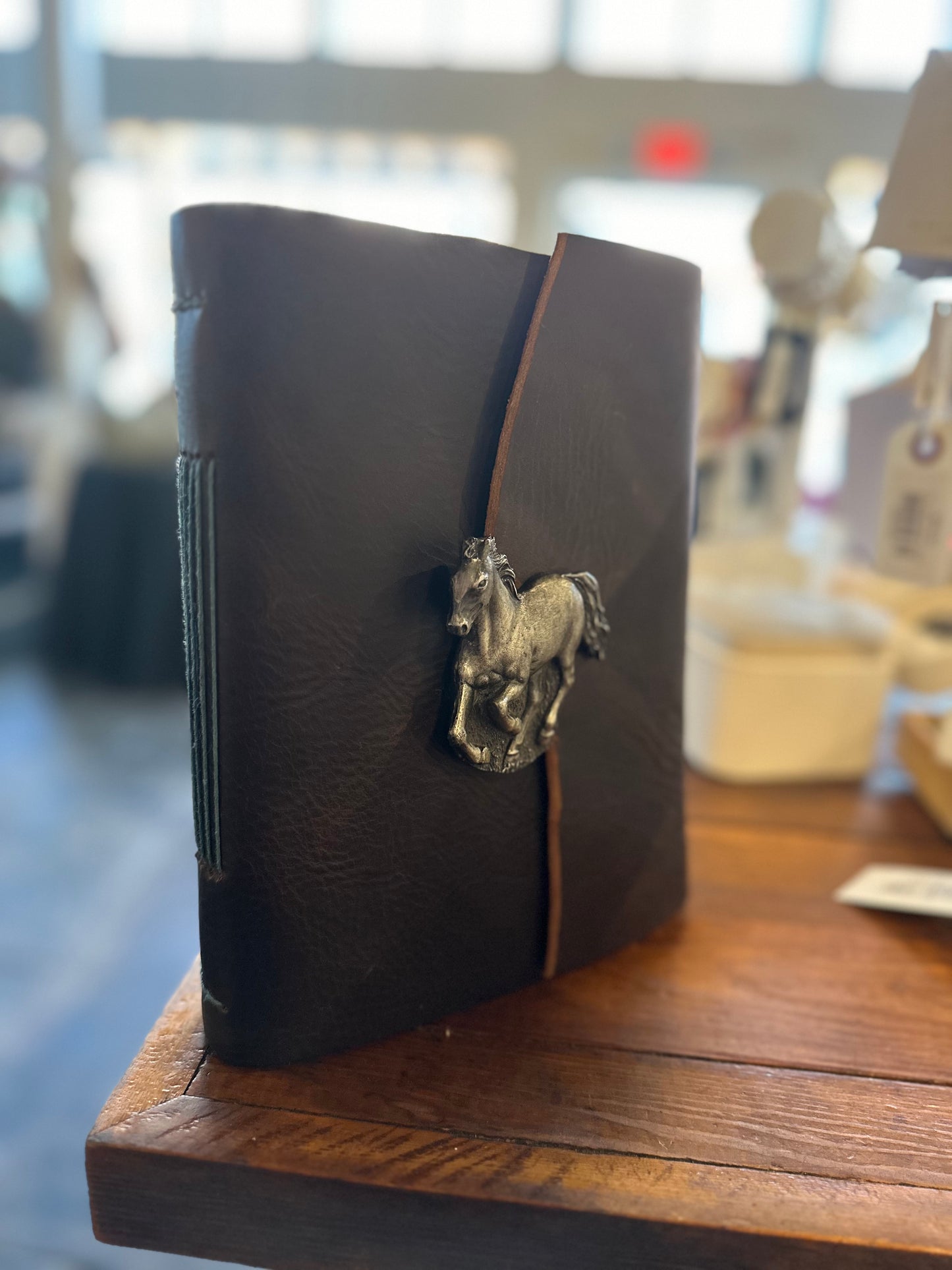 Handmade Leather Book- Horse Buckle