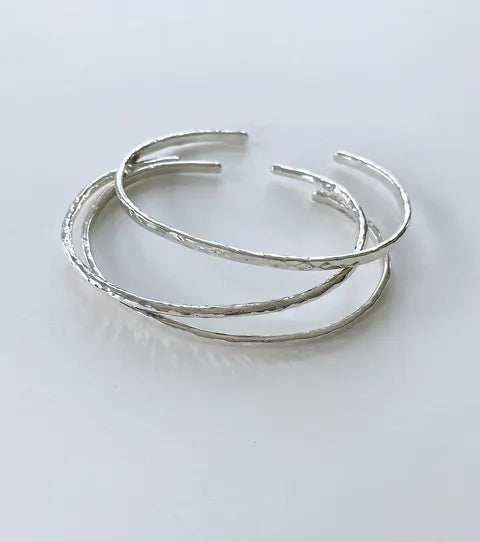 Handmade Sterling Silver Bangles Set of 3