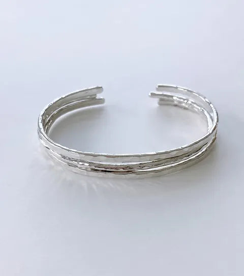 Handmade Sterling Silver Bangles Set of 3