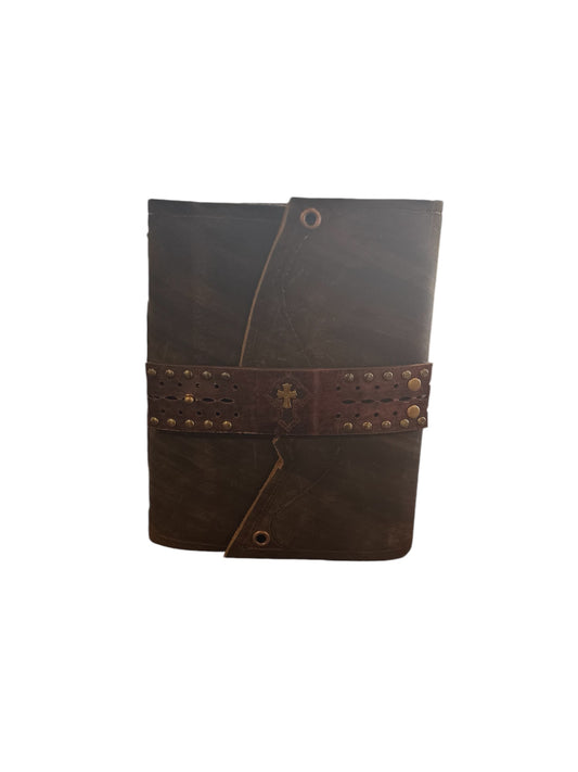 Handmade Leather Book- Cross Belt