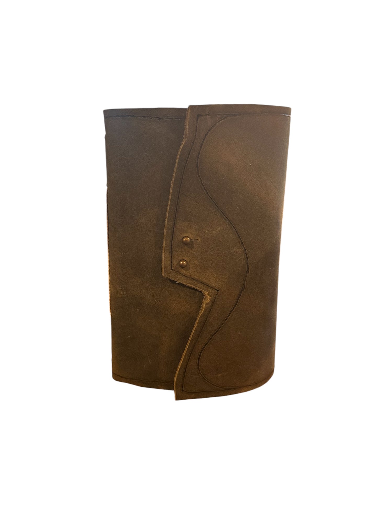 Handmade Leather Book Curved Design