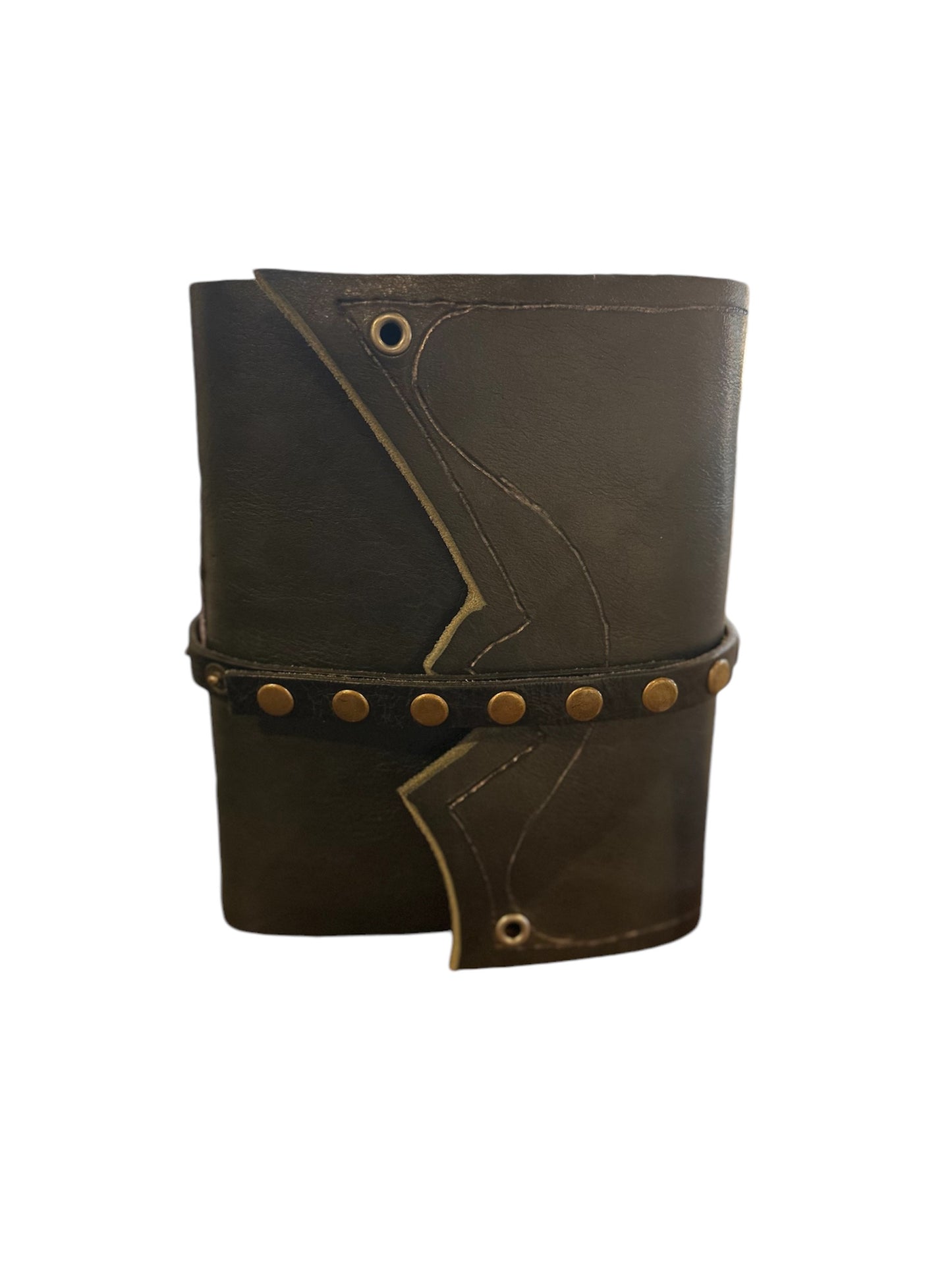 Handmade Leather Book - Beaded Closure